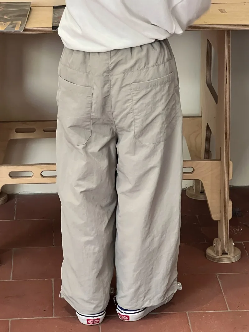 2024 Spring summer boys letters embroidery straight trousers Lightweight and thin children soft loose casual cargo pants