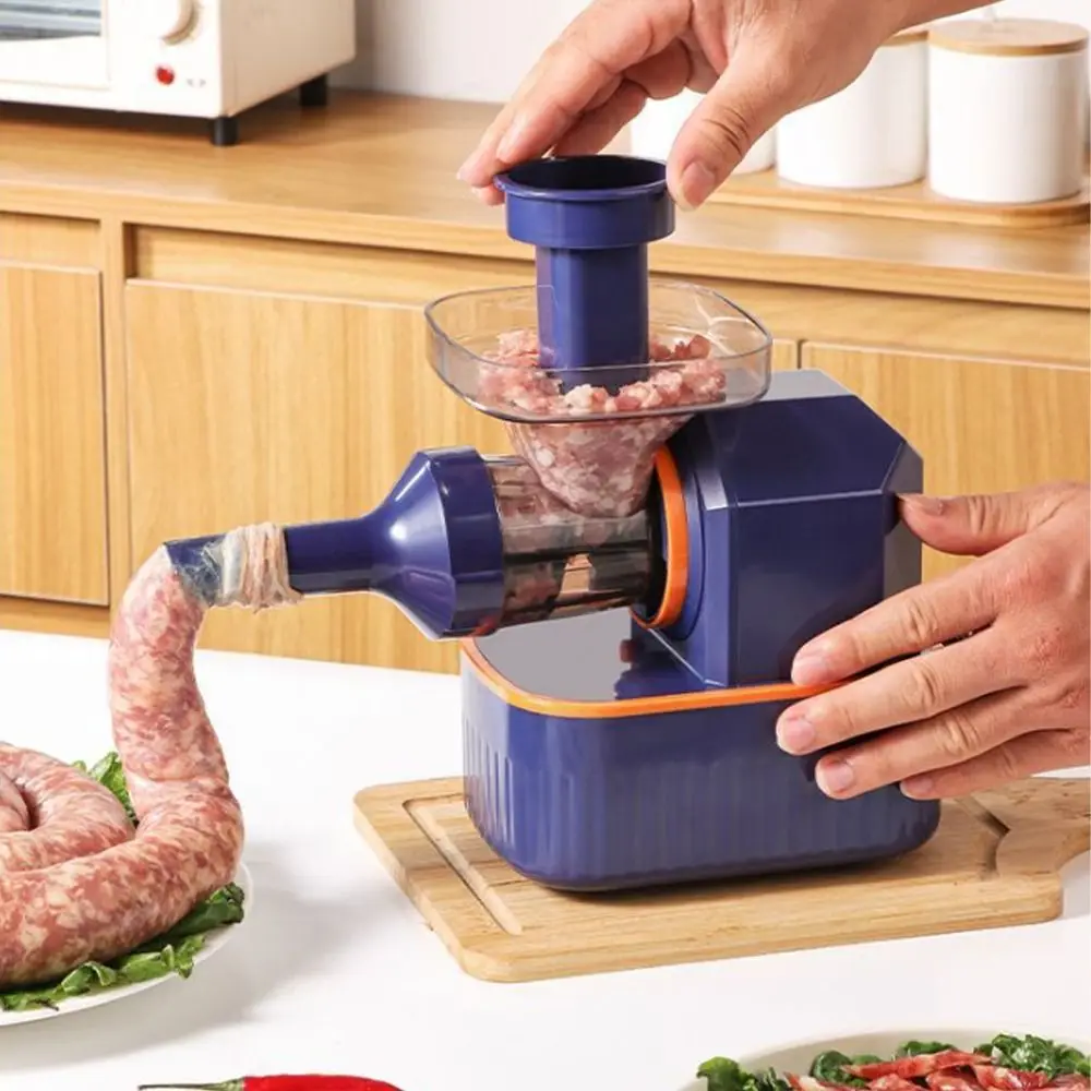 

Эффективная электрическая колбасная машина, стабильная пластиковая машина для набивки колбас с насадками, мясорубка для приготовления колбасных изделий