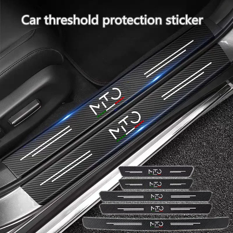 60X7CM Car Door Sill Side Anti Scratch Protector Strip Carbon Fiber Car Sticker For Alfa Romeo MIto Auto Accessories