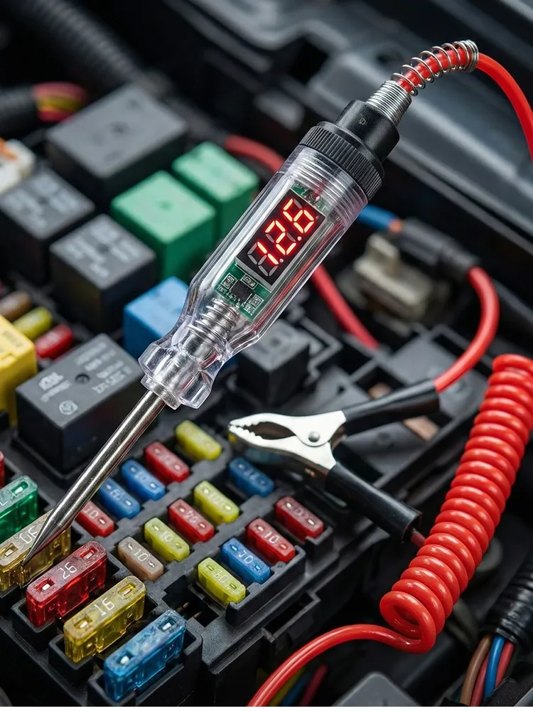 Auto Vrachtwagen Voltage Circuit Tester Auto Diagnostische Sonde Test Pen Gloeilamp Elektrische Meten Pen Reparatie Tools 5-120V - afbeelding 2