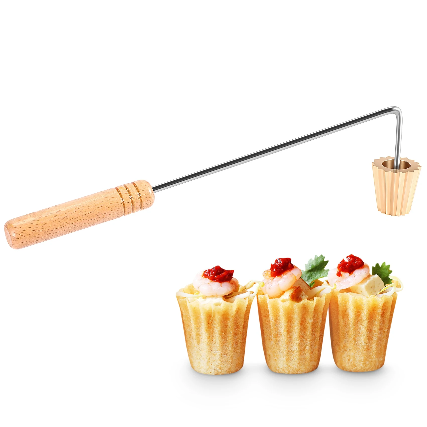 A98U Malaysian Pie Tee Maker Nyonya Top Hats Mold for Baking Egg Tart Mould Reusable Fried Snack Tool Kitchen Bakeware Gadget