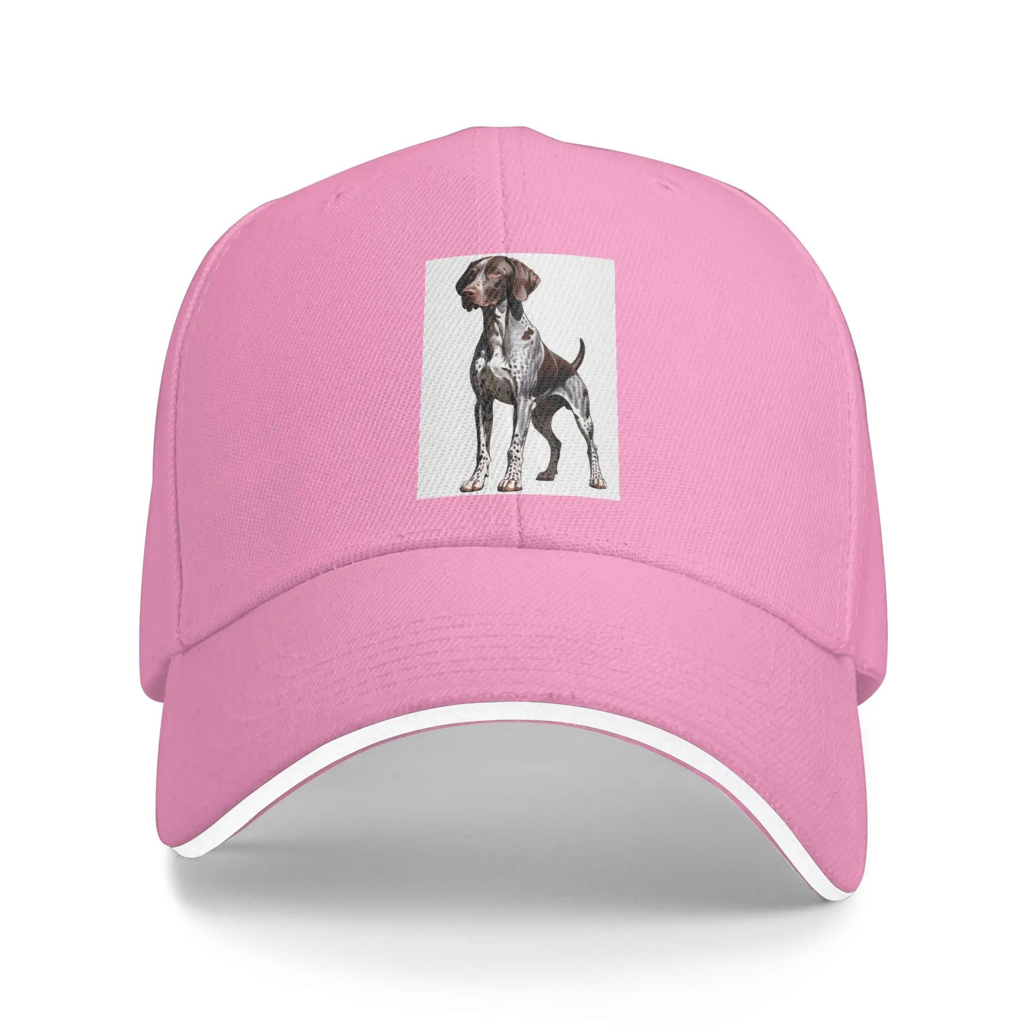 German Shorthaired Pointer Dog Bone And Paw Cap Baseball Caps Adjustable Hat Hip Hop Summer Unisex Baseball Hats Customizable view 3