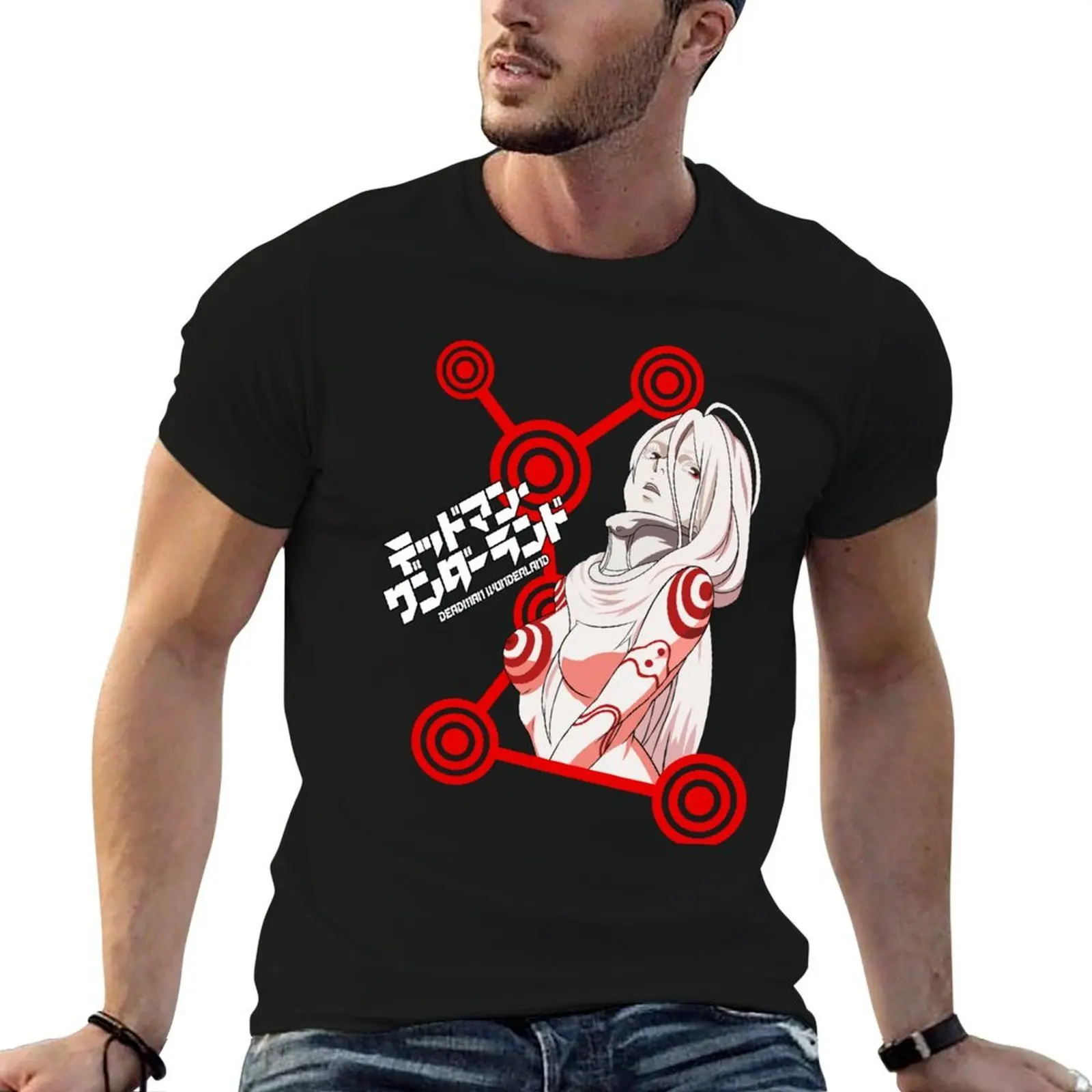 Camiseta 100% de algodón con estampado personalizado, camisetas de calidad, camiseta de Wonderland high-man Shiro de algodón Deadman