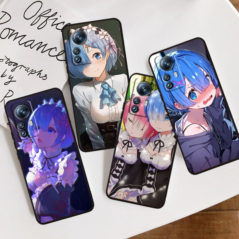 Anime Cool Cute R-Rem For Xiaomi Mi 14 13T 13 12T 12 11T 11i 11 10T 10 Pro Lite Ultra 5G Black Back Phone Case