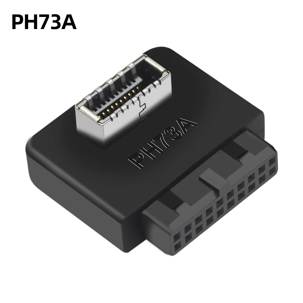 PH73A PH73B Motherboard USB Header Adapter USB3.0 19pin 20pin to TYPE-E 90 Degrees Converter Front Chassis TYPE C Plug-in Port