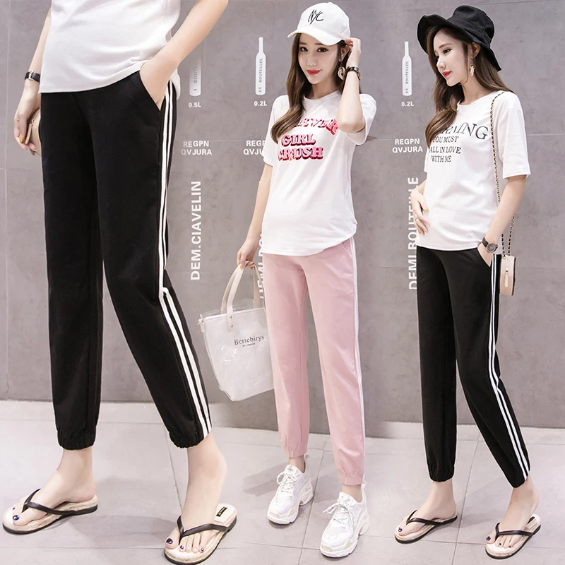 Maternity Pants Summer Outer Wear Fashion All-match Leggings Tide mom Harem Pants Pregnant women sports pants