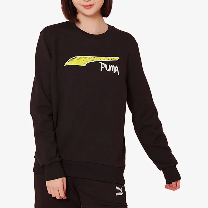 

Оригинальный сезонный спортивный свитшот Puma для мужчин и женщин с круглым вырезом и принтом, 535045-01