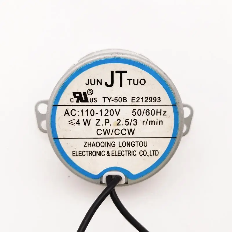 1PCS Fan, Light Box Synchronous Motor TY-50B  110V-120V /4W /3 Rpm Shaft Diameter 7MM