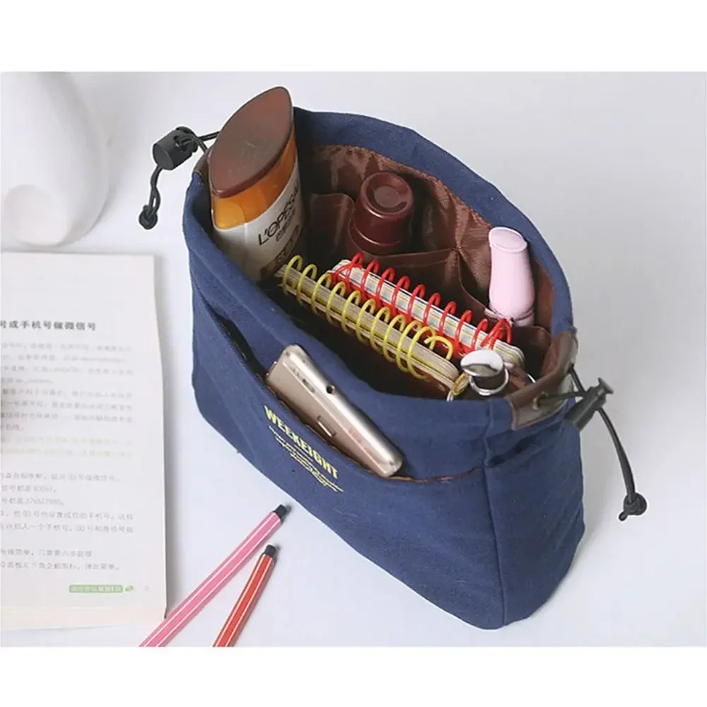 Women Drawstring Cosmetic Bag Travel Storage Makeup Bag Organizer Female Make Up Pouch Portable Waterproof Toiletry Beauty Case