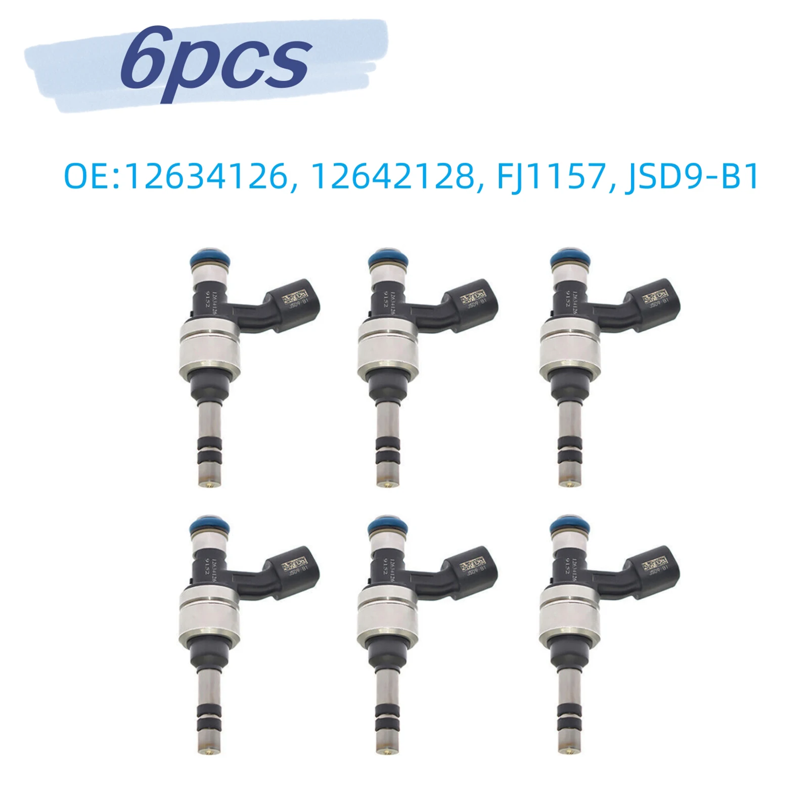 

6Pcs For Cadillac Car Fuel Injectors Replacement For Chevrolet For GMC For Buick Auto Accessory JSD9-B1 12634126 12642128 FJ1157