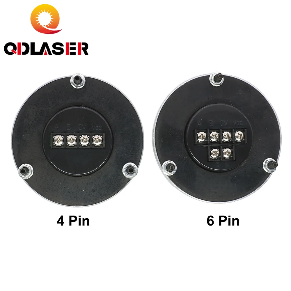 QDLASER CNC Pulser Handwheel 5/12/24V 4/6Pin Pulse 100 Manual Pulse Generator Hand Wheel CNC Machine 60mm Rotary Encoder