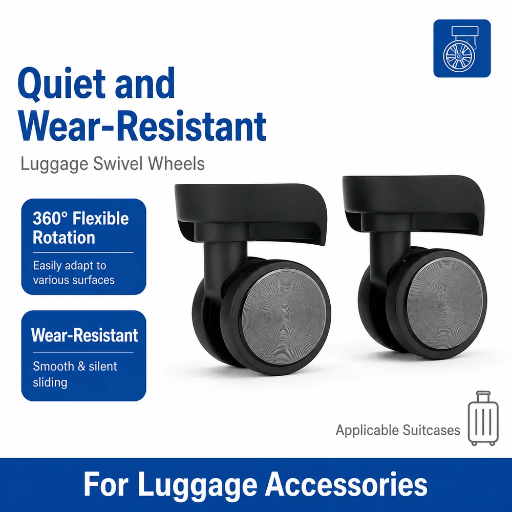 Universal Luggage Wheels For T54 Luggage Wheels 360° Silent Swivel Caster Bracket Suitcase Replacement Parts Repair Kit Durable