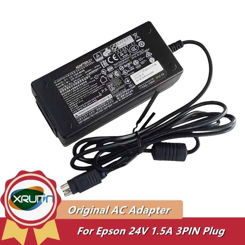 

Original M235B 24V 1.5A 36W 3PIN M235A DA-36E24 AC Adapter Charger For EPSON TM-U220 TM-T88II SCANNER Printer Power Supply OEM