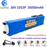 36V 36Ah 18650 rechargeable lithium battery pack 10S3P 500W high power suitable for M362 scooter electric vehicle, with BMS