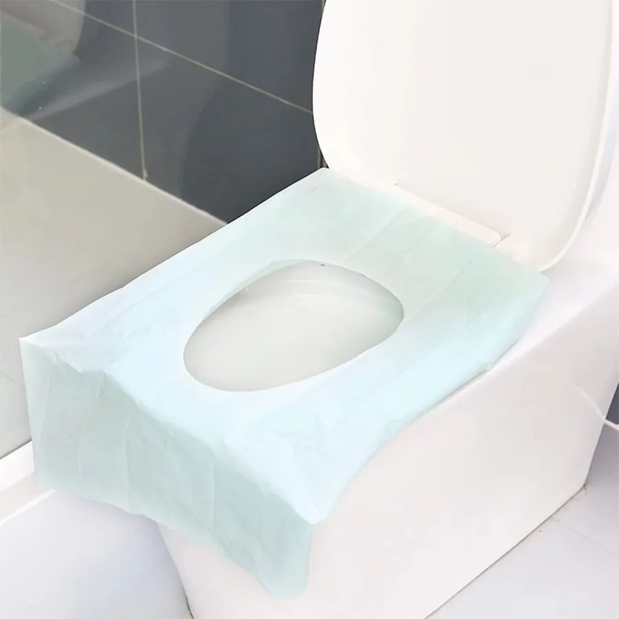 10pcs Ten pieces of disposable toilet seat for travel paper travel non-essential portable toilet cover