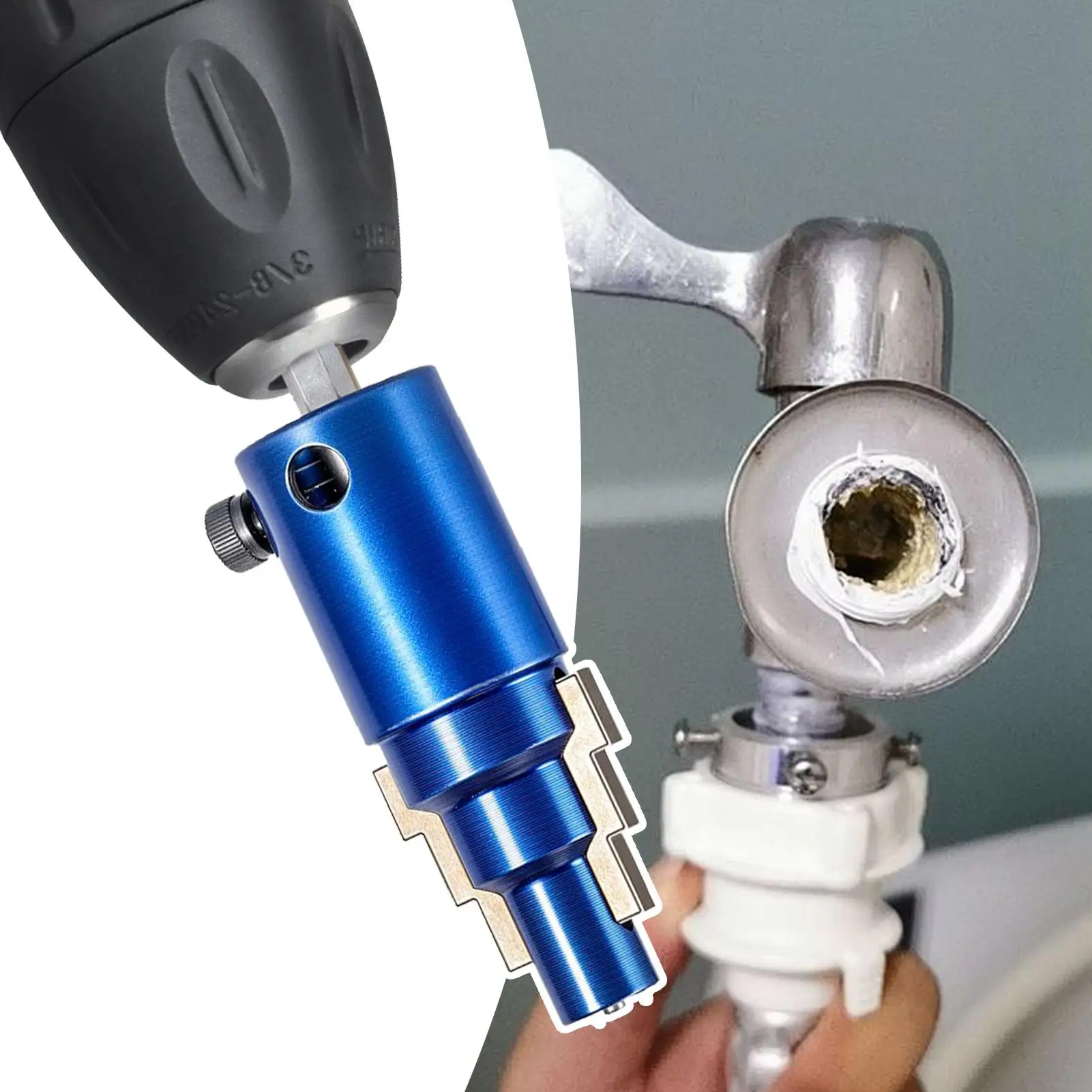 

Broken Threaded Pipe Extractor Broken Faucet Extractor Fit 1/2in 3/4in 1in Tube Heavy Duty Changer For Drill Plumbers Shower