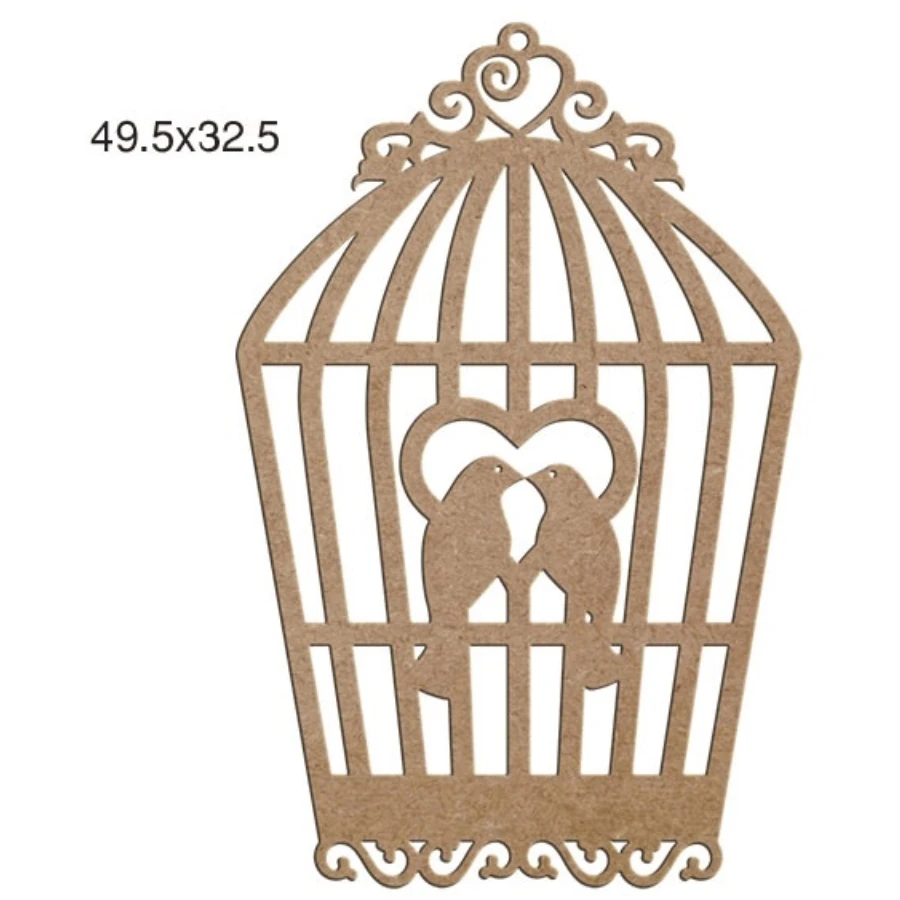 L151 Decorative Bird Cage, Wood Painting Mdf Trim