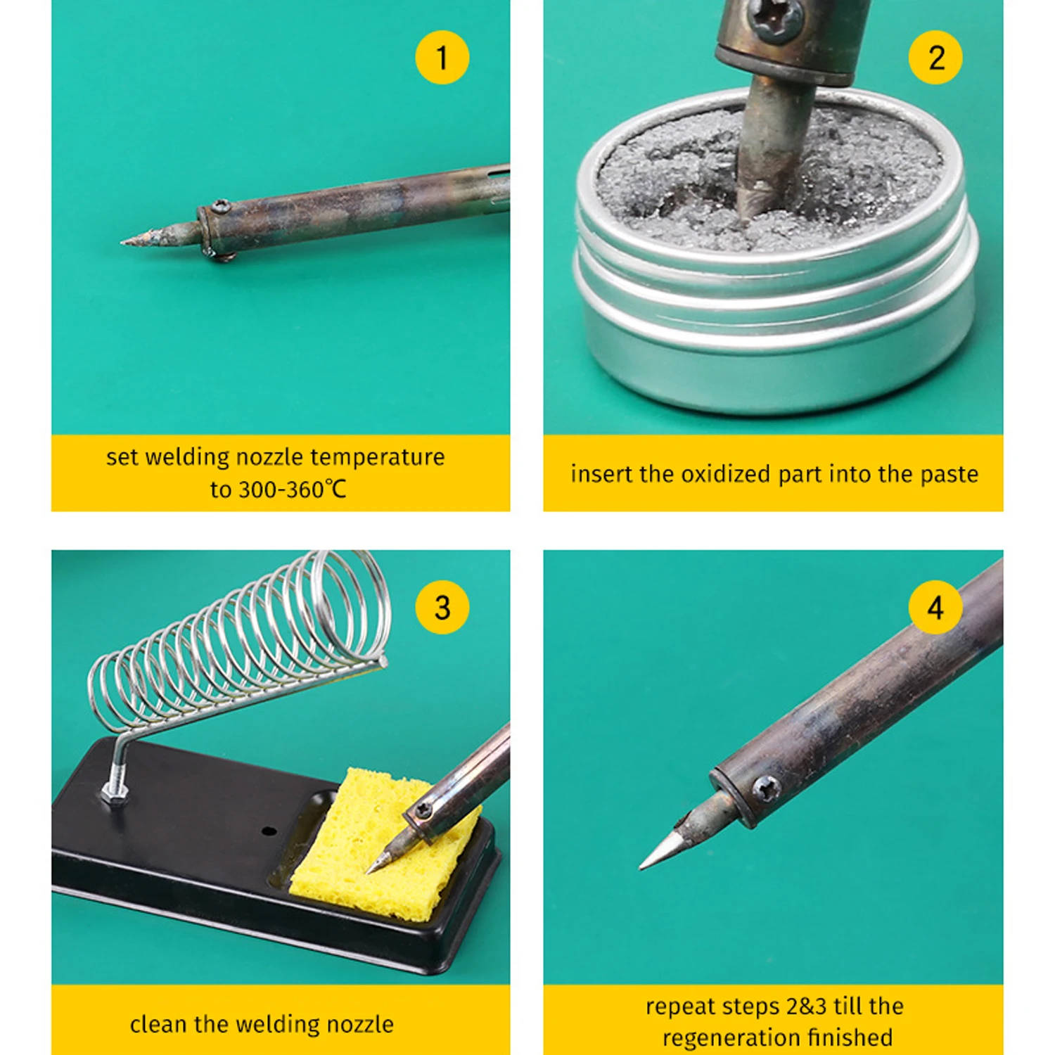 Soldering Tip Repair Paste, 6g/20g/30g Tin Box, Soldering Iron Tip Cleaner Revival Flux for Oxide Removal
