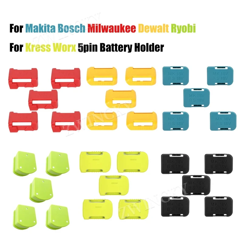 

Battery Storage battery case battery holder Rack Holder Case for Makita Bosch dewalt Milwaukee Ryobi Kress Worx 4pin 18V Devices