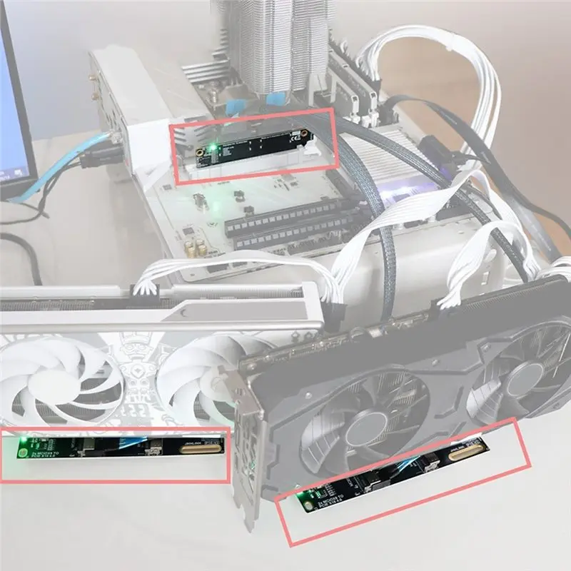 Ingenious-MCIO X8 To Pcie X16 4.0 Expansion Card MCIO X8 To Pcie X16 Adapter Card For GPU AI Training VFX Render Workstation