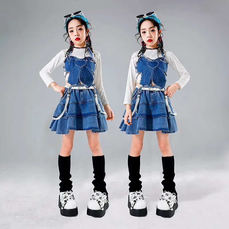 Jazz Dance Set Girls' Hiphop Costume Children's Hiphop Dance Costume Children's Girl Group Blast Street Show