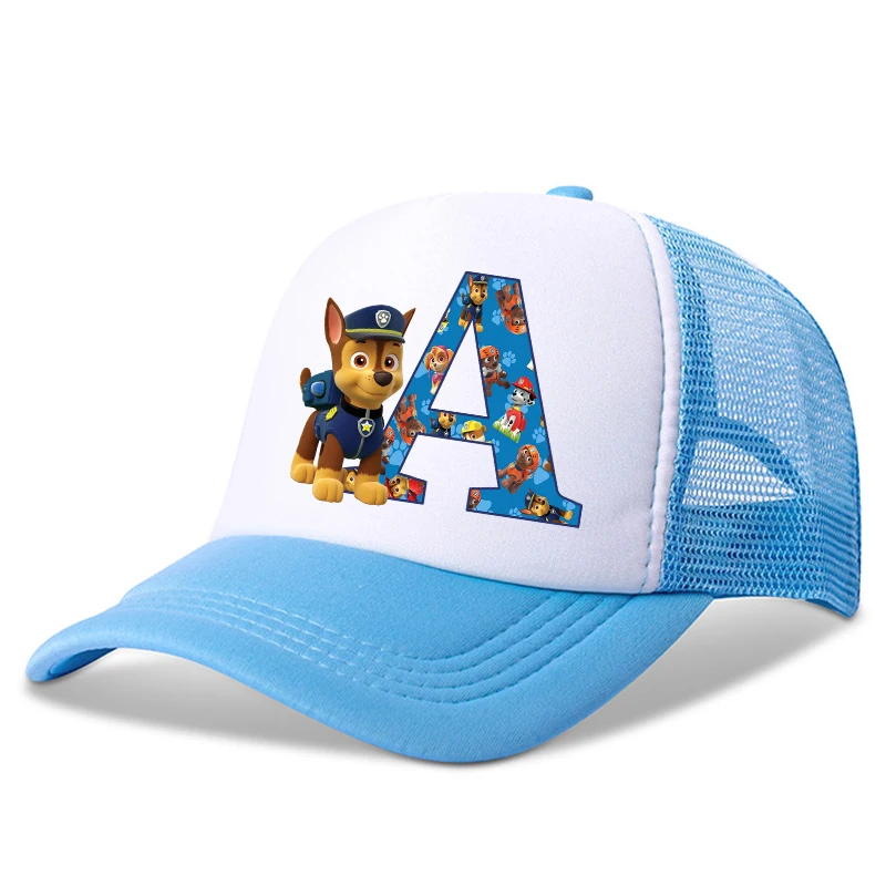 New Paw Patrol Kids Letters Baseball Caps Boys Cartoon Casuals Hat Children Sports Sun Hat Adjustable Peaked Cap Birthday Gifts