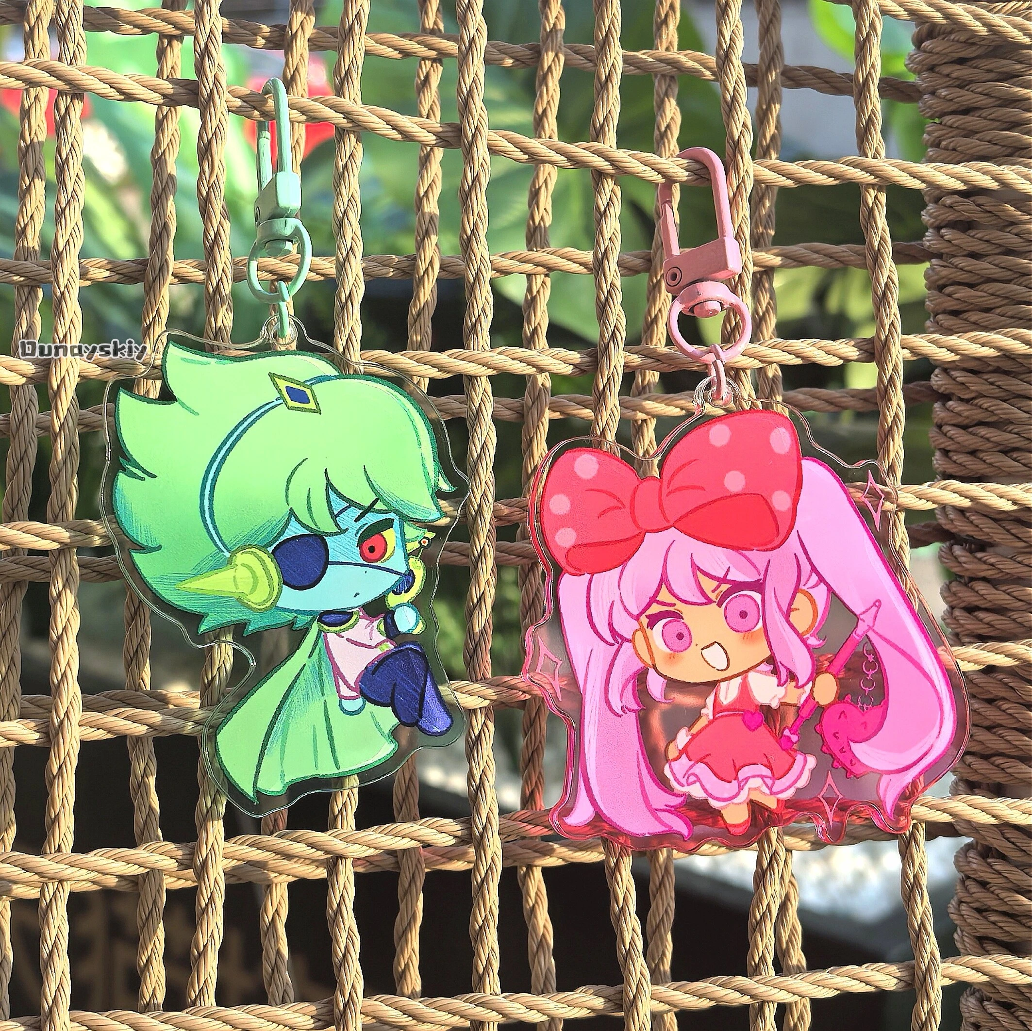 Game OMORI Sweetheart Spaceboy Cosplay Keychain 2Pcs Acrylic Pendant Key Chain Ornament Bag Accessories Keyring Jewelry Prop