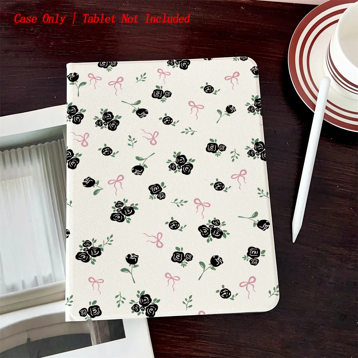 

Fresh & Simple Printed iPad Cover with Pen Slot, Auto Sleep/Wake, 8 Styles Optional, Compatible with Multiple Apple Models