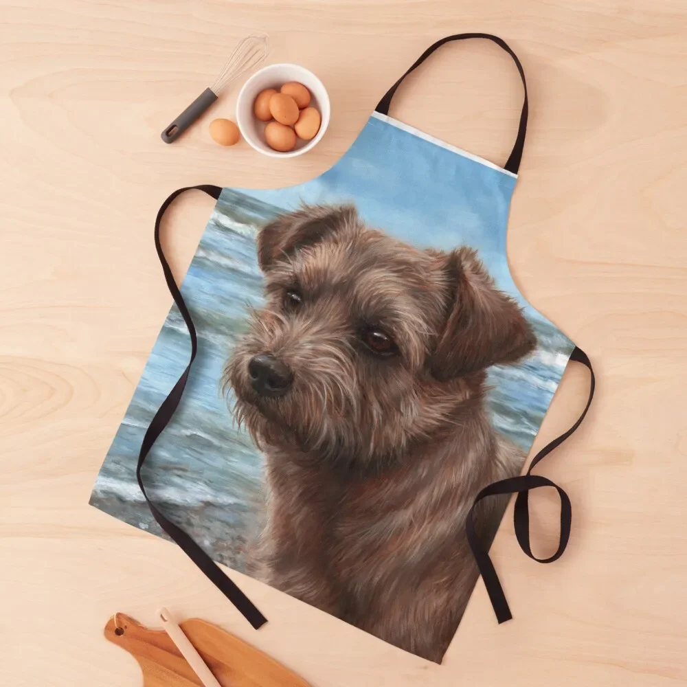 

Pepper - Northfolk terrier - private commission Apron Useful Things For Kitchen kitchen and home work ladies Apron