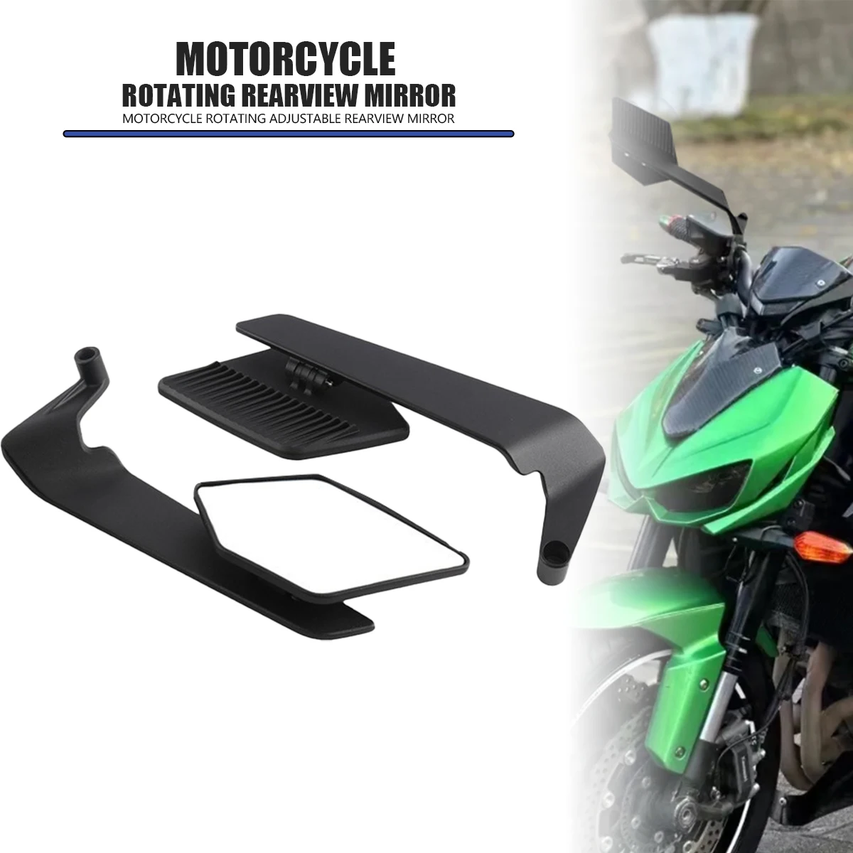 Motorcycle Mirrors Stealth Winglets Mirror To Rotate Adjustable Mirrors For YAMAHA MT 03 07 09 R1R3R7 XMAX KTM BMW Accessories