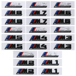 3d ABS Black Logo M1 M2 M3 M4 M5 M6 M7 M8 Competition Emblem Car Rear Trunk Sticker For BMW M1 M2 M3 M4 M5 M6 M7 M8 Accessories