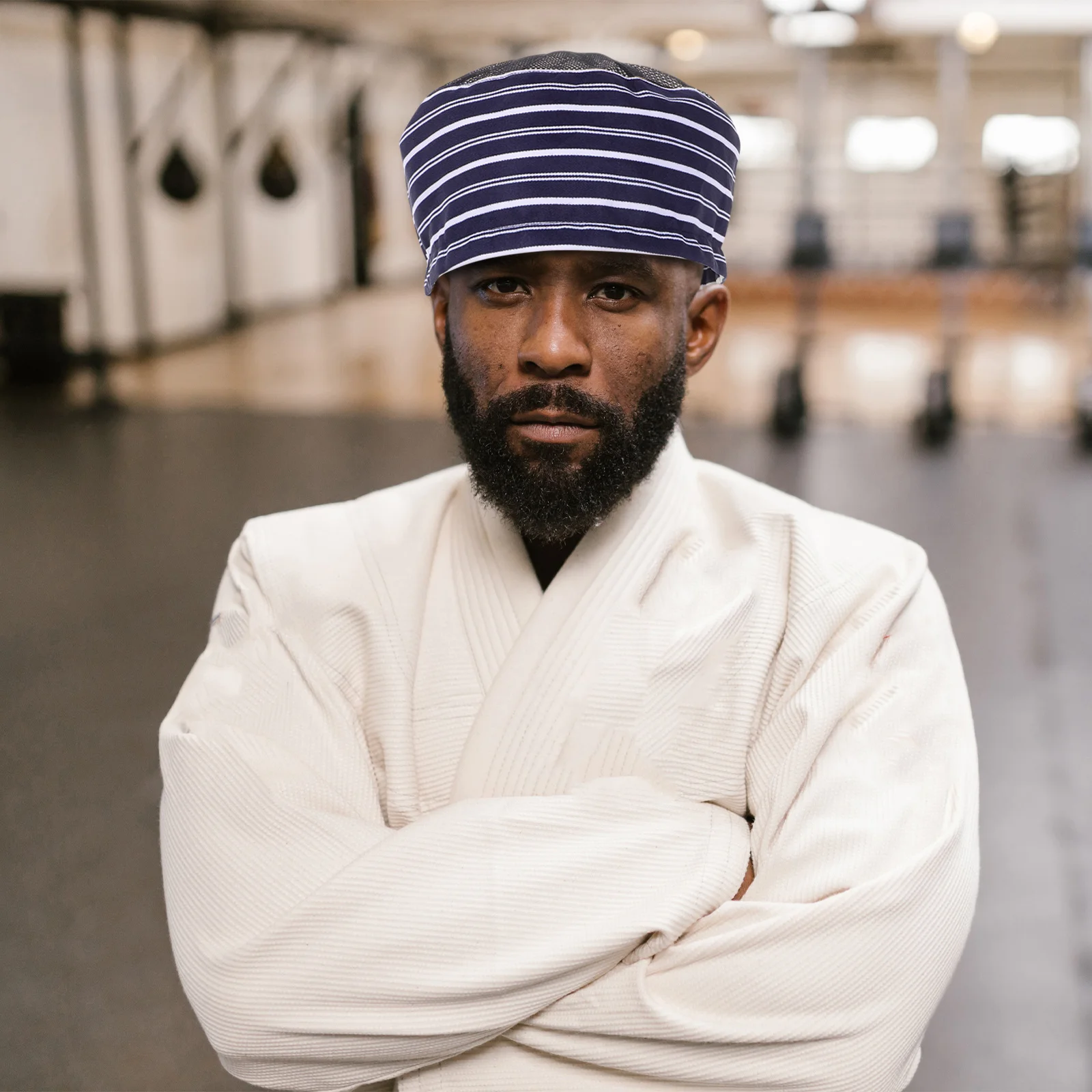 Blue White Striped Chef Hat Breathable Mesh Top Unisex Kitchen Cooking Cap For Restaurant Hotel Staff Reusable Workwear