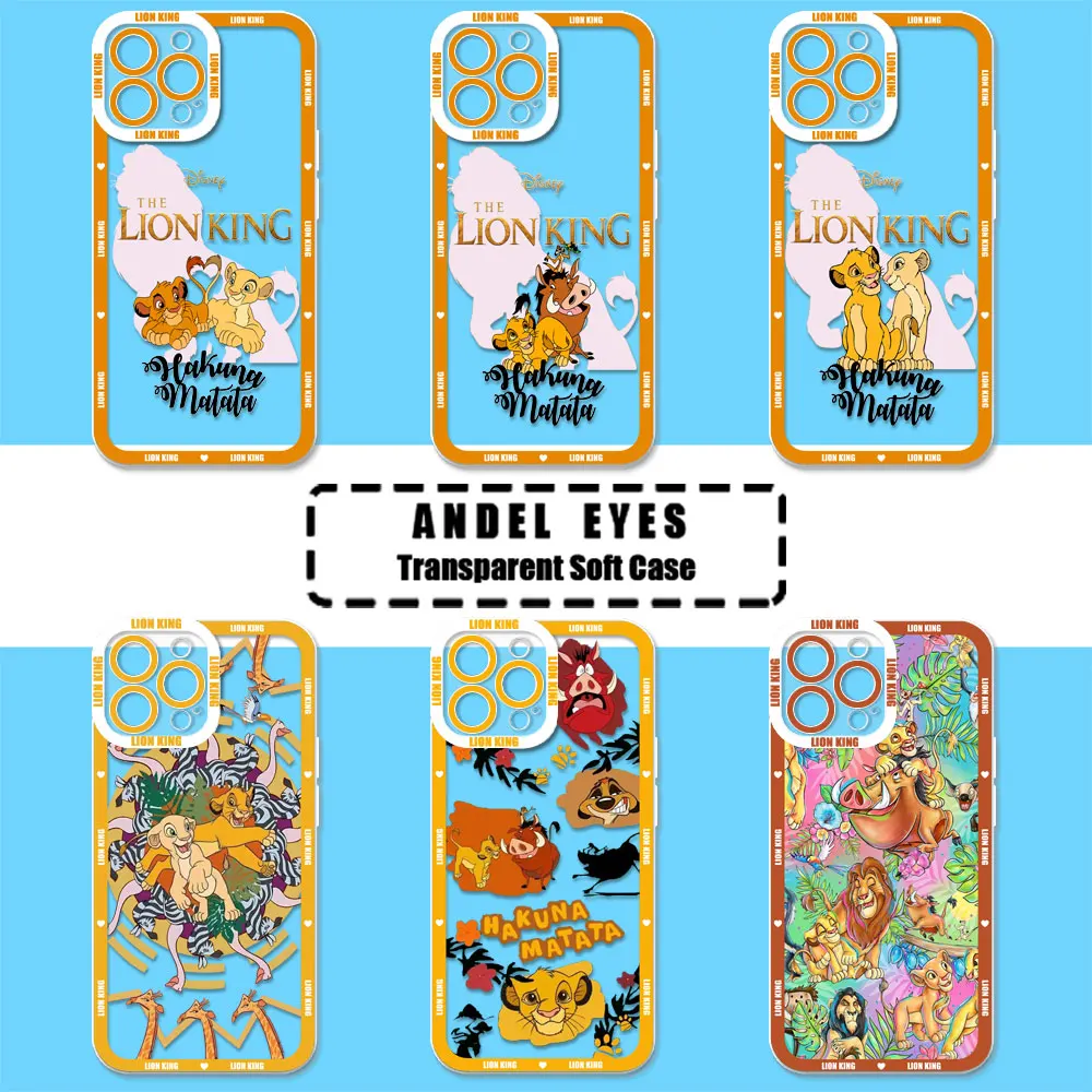 Чехол Disney King Lion Simba Hakuna Matata для OPPO Reno 12 12F 11 11F 10 8 Pro Plus 8T 7 7Z 6 6Z 5 4 2F Прозрачный мягкий чехол