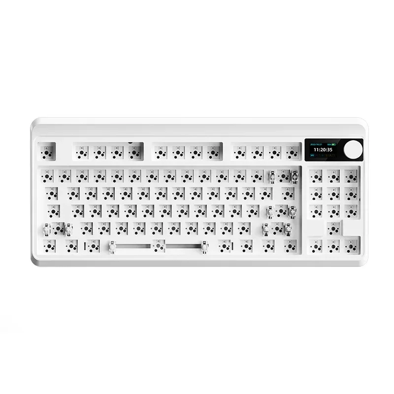 

MATHEW MK86 Pro 80% Mechanical Keyboard Kit with Display,TKL Keyboard Barebone PCB Hot Swappable North-Facing LED for Win/Mac