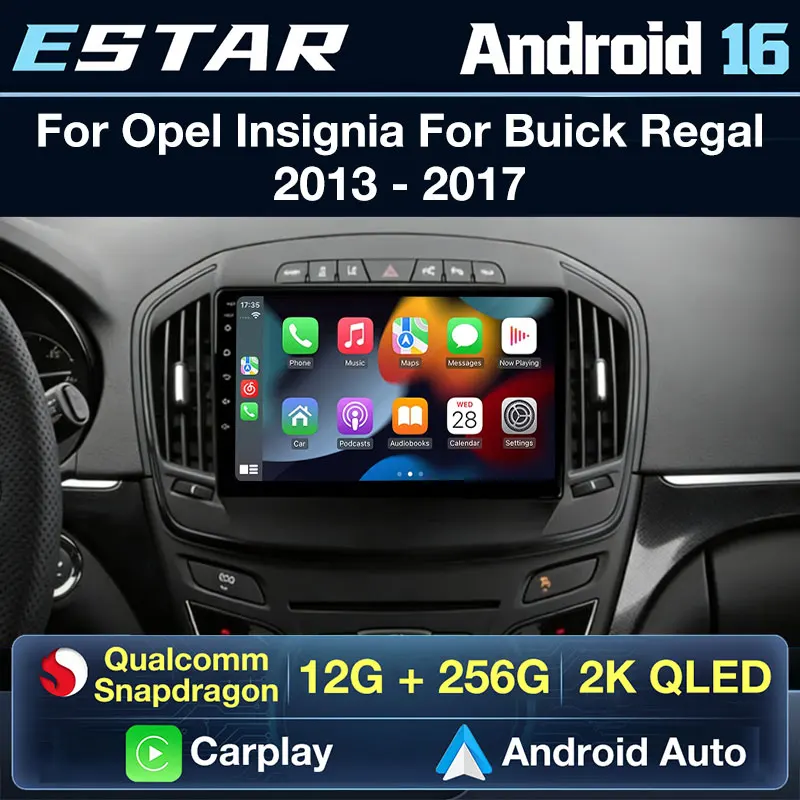 

Android 16 Carplay Auto Car Radio For Opel Insignia For Buick Regal 2014 -2017 Car Multimedia Video Player GPS Head Unit Stereo