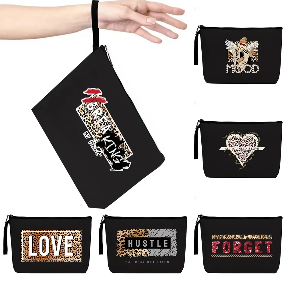 Makeup Bag All-match Leopard Print Travel Outdoor Women Cosmetic Bag Portable Toiletries Organizer New Make Up Case Pencil Cases