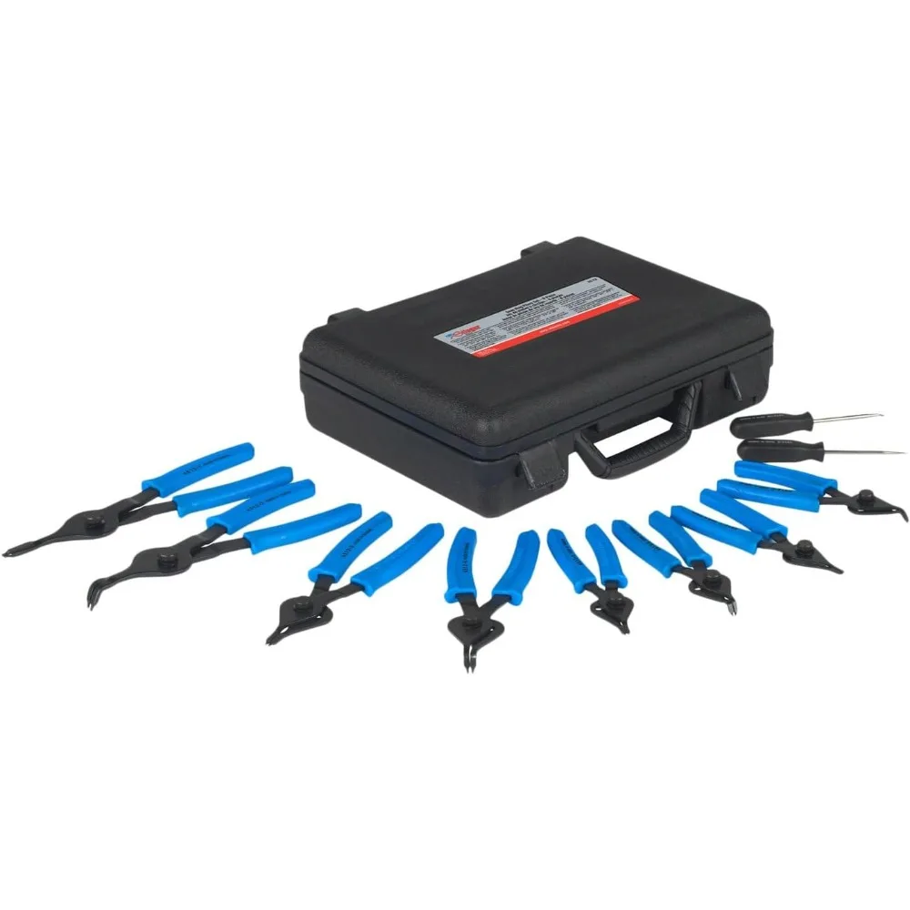 

8 Piece Set of Multipurpose Snap-Ring Pliers for Internal and External Use