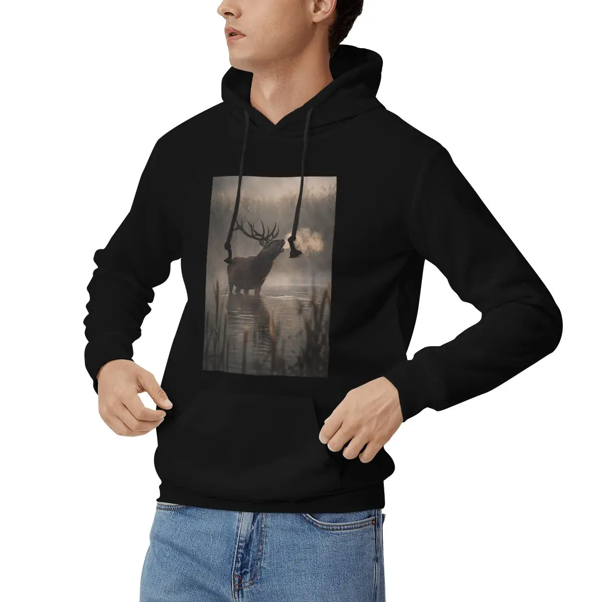 Wild Forest Elk Hoodies Men's Women Casual Pullover Sweatshirts Fashion Long Sleeve Streetwear Autumn Winter