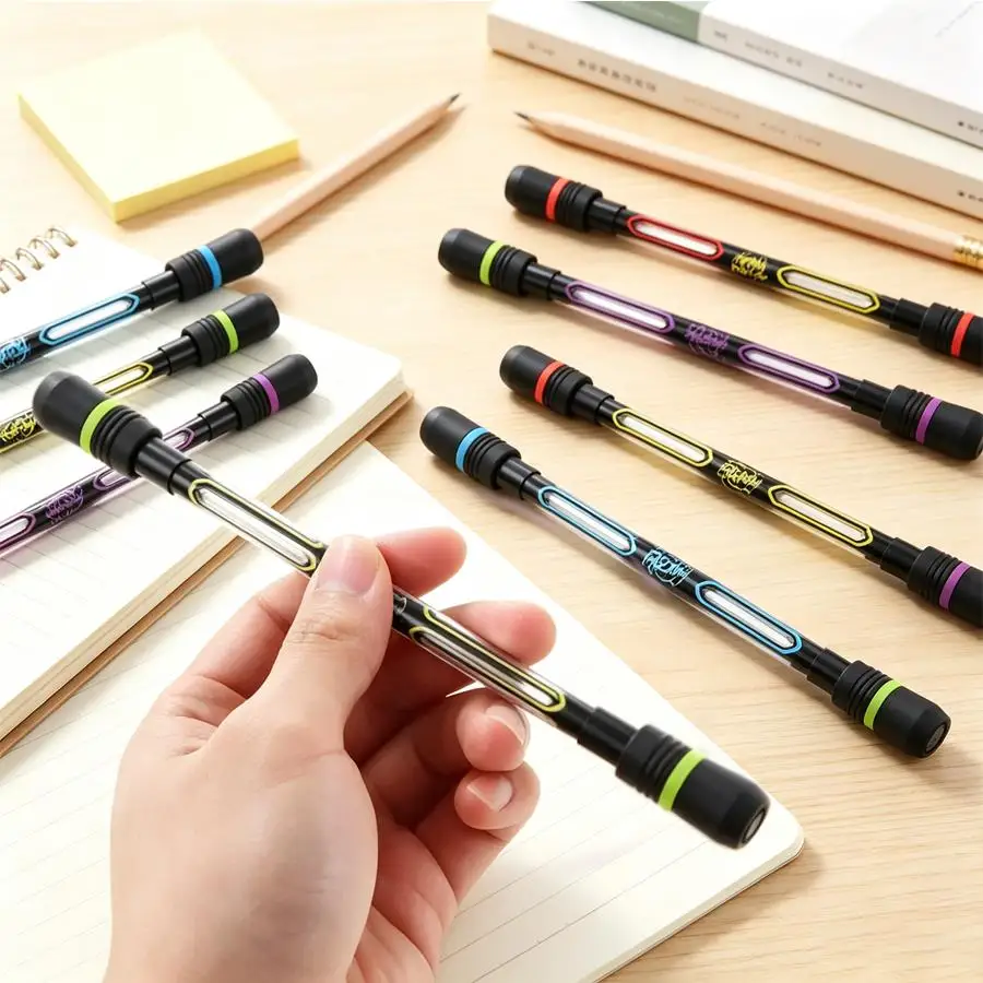 2/4pcs Anti‑Slip Spinning Pen, Suitable for Writing, Finger Trick Practice, Stress Relief Leisure Desktop Entertainment XJM