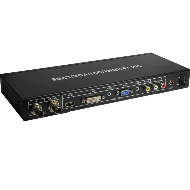 SDI to Multiformat Converter Scaler 3G/SD/HD-SDI/CVBS/HDMI/VGA/DVI + Audio CCTV