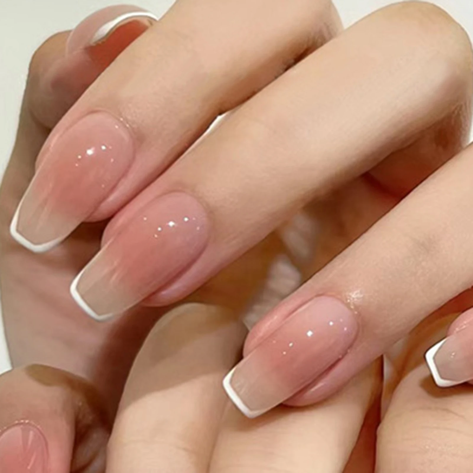 Nude Blush -length Fake Nails Natural Unbreakable Nail Simple Wear for Shopping Traveling Dating