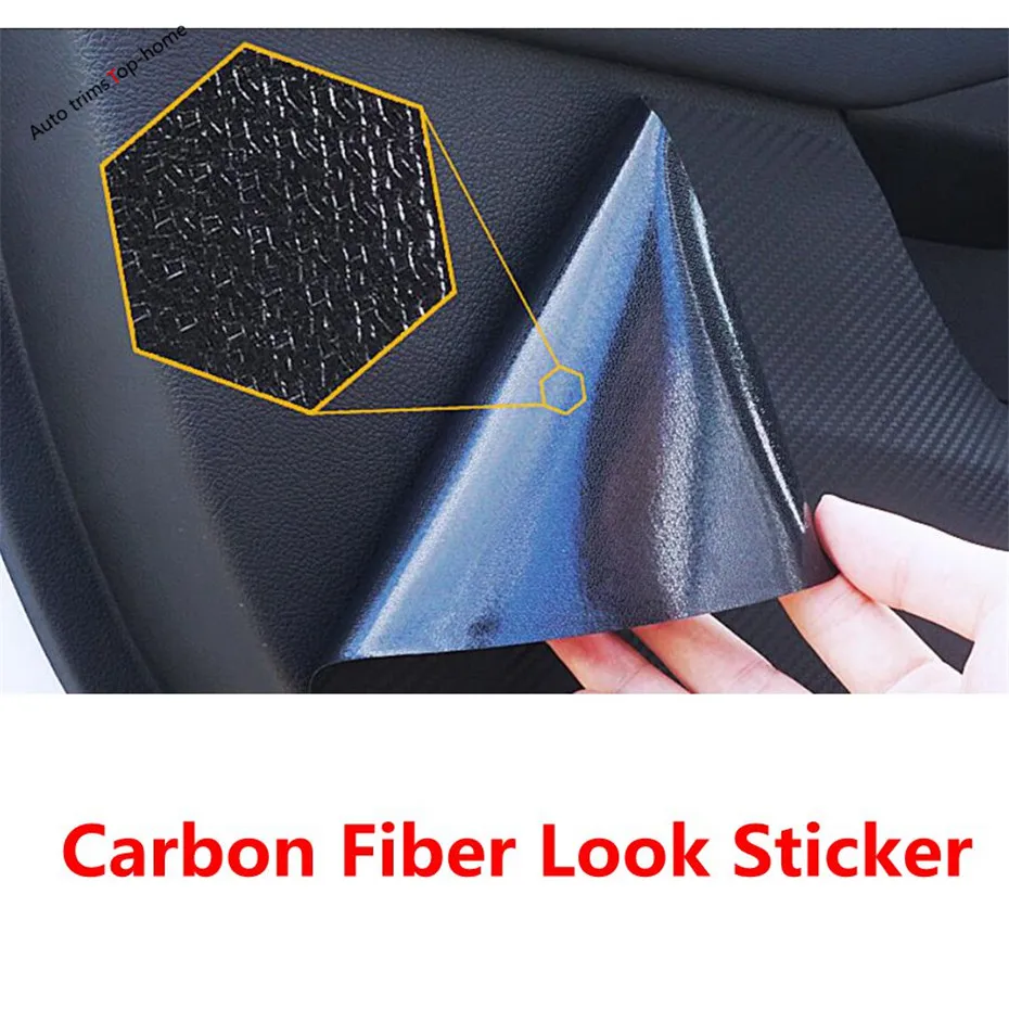 

Inner Door Anti Kick Pad Mat Protection Carbon Fiber Look Sticker Cover Trim For Honda CR-V CRV 2023 2024 2025 Accessories