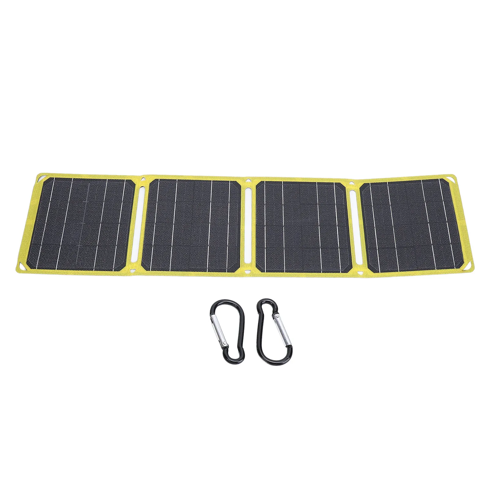 Portable Solar Panel Voltage Regulator Solar Charing Panel Fluorescent Yellow Monocrystalline Silicon Foldable ETFE for Hiking