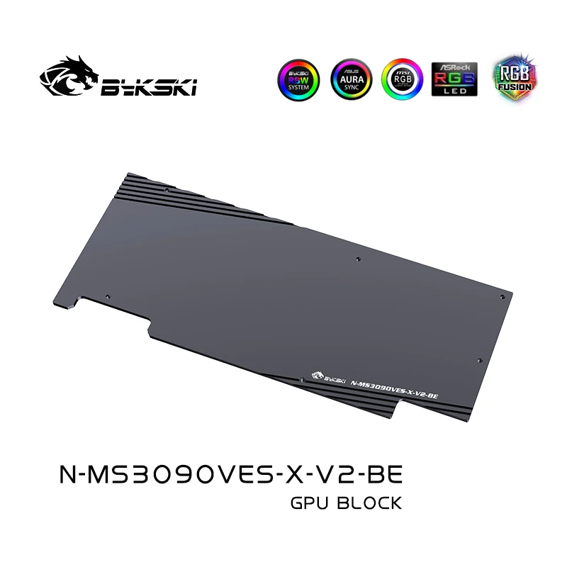 Bykski gpu bloco de resfriamento personalizado para msi rtx3090 3080 ventus oc, placa gráfica watercooler sistema refrigerador líquido gpu refrigerador de água
