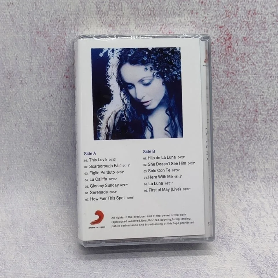 Retro Sarah Brightman Music Tape La Luna Album Cassettes Cosplay Soundtracks Box Walkman Recorder Car Tape Collection Gifts