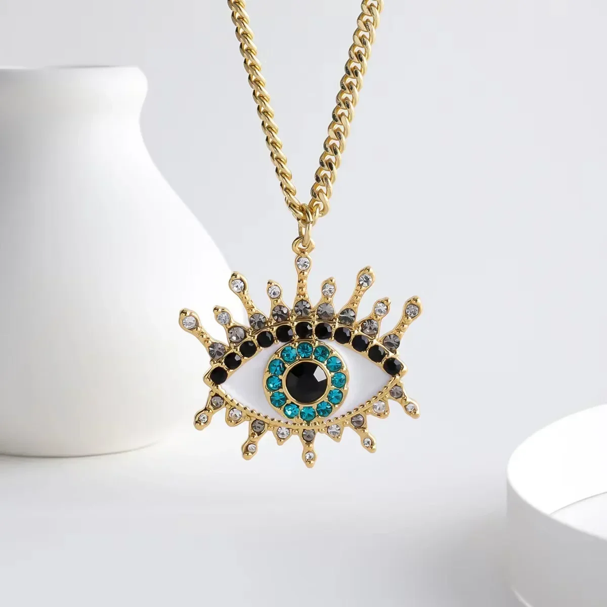 

kurt geiger necklace accessories jewelry devil's eye pendant necklace batch