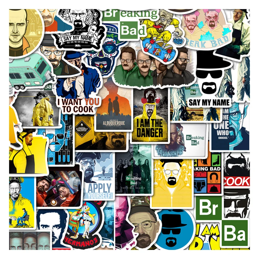 10/30/50PCS TV Show Breaking Bad Stickers Graffiti Decals Decoration Suitcase Scrapbook Phone Laptop Stationery Cool Kid Sticker