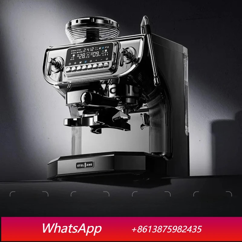 LH   coffee machine household and commercial semi-automatic grinding integrated milk foam