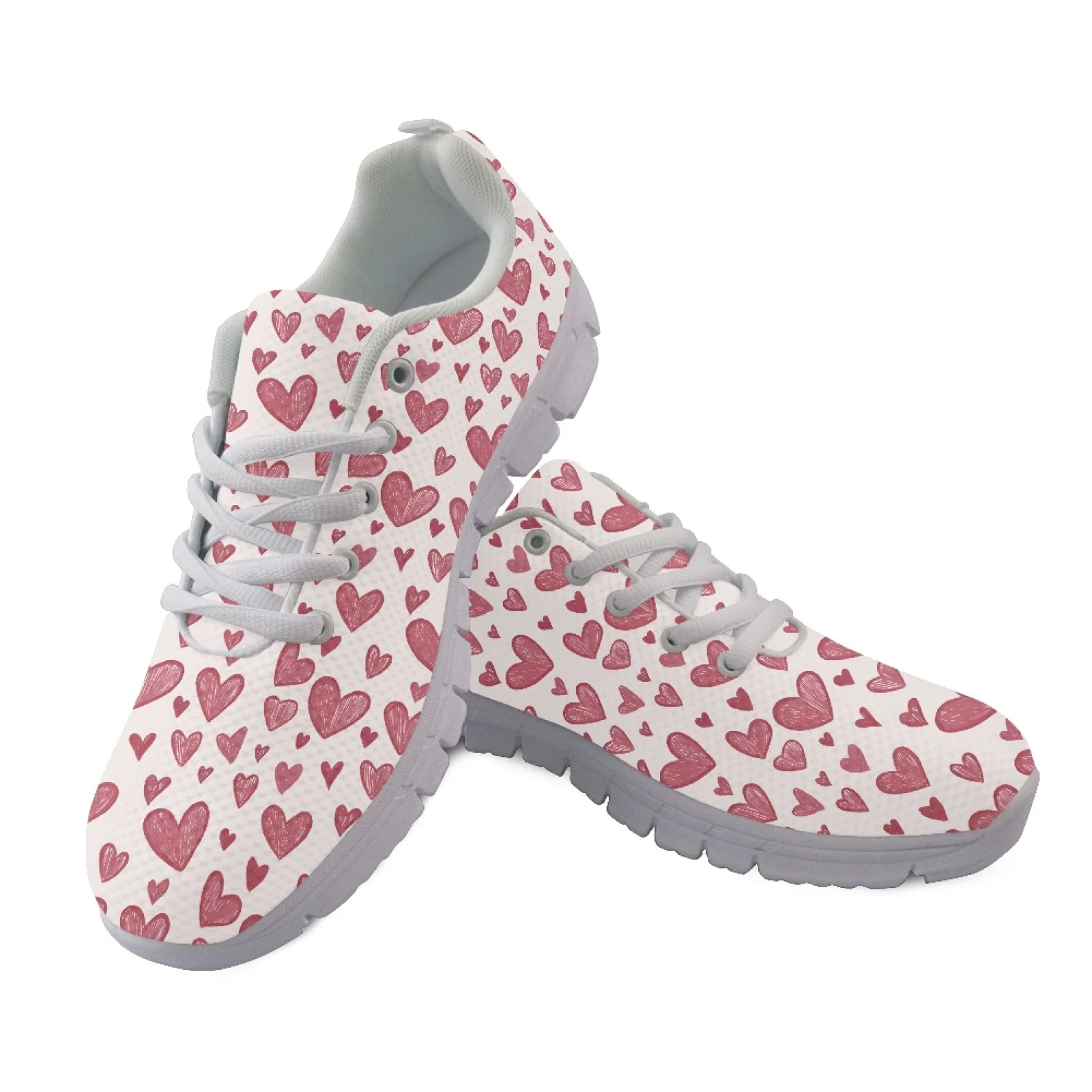 Coloranimal Rose Tennis Sneakers Tennis Shoes for Women Lightweight Running Sneakers