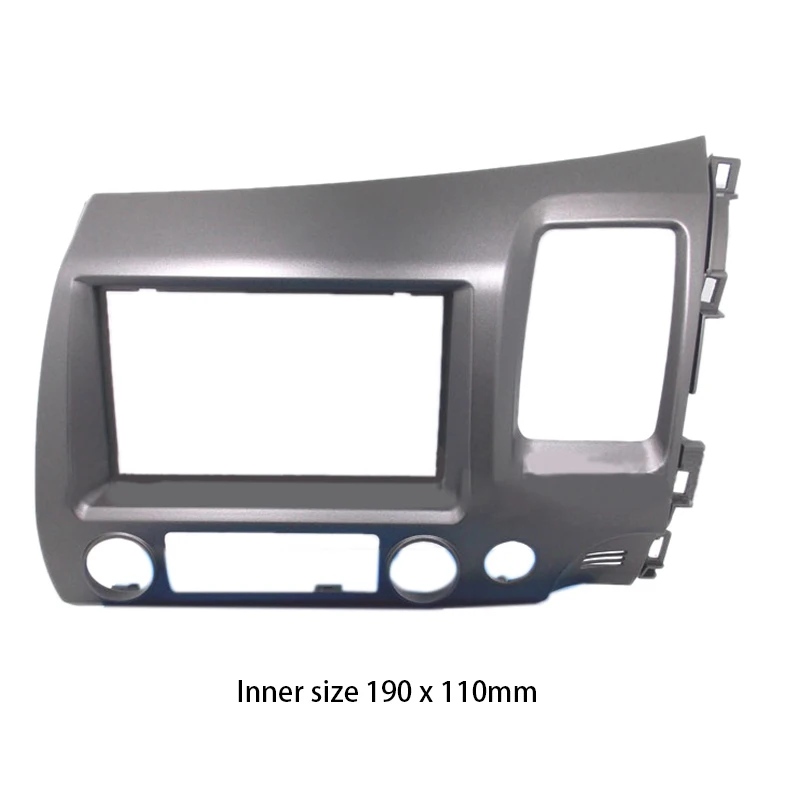 Leading-For Honda Civic 2006-2011 Stereo Radio Double 2 DIN Dash Kit Fascia Dash Panel Trim-RHD
